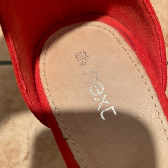 Next Heeled Sandals in Red UK Size 6.5/US 8.5 - Picture 6 of 11